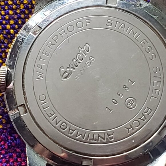 Vintage Swiss "Exacto Fino" mecganical watch in excellent working condition - Picture 7 of 10